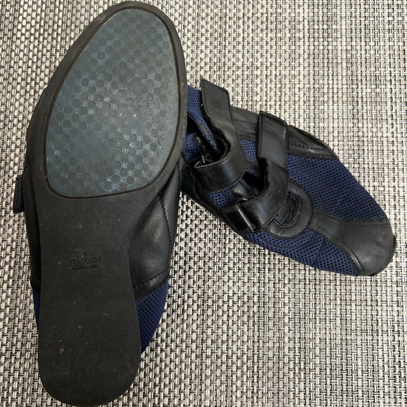 Men’s “GUCCI” Blue/Black Sneakers With Velcro Straps - Picture 4 of 7